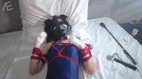 EN_shibari 白丝死库水犬缚，狗狗面具+胶带封嘴眼，可爱